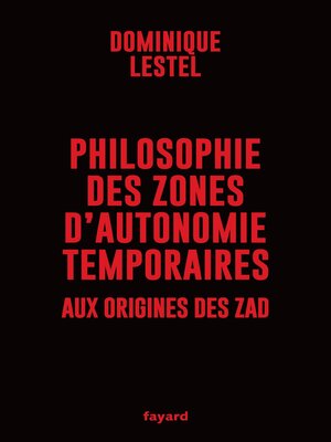 cover image of Philosophie des zones d'autonomie temporaires
